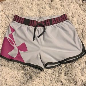 light blue under armour shorts